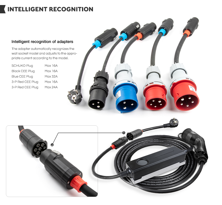 Portable EV Charger with Touch Screen