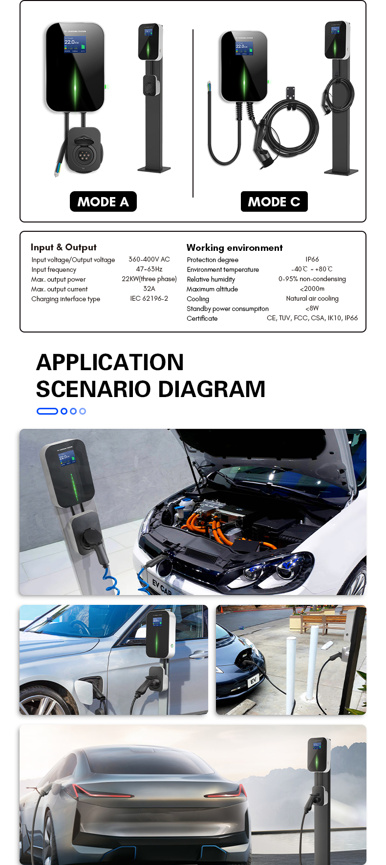 Outdoor Floor-mounted EV Charger 